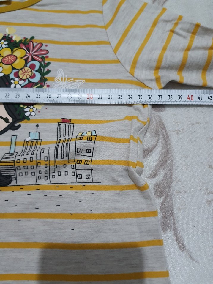 Kız Çocuk Çiçekli Uzun Kollu Tişört - Görsel 5