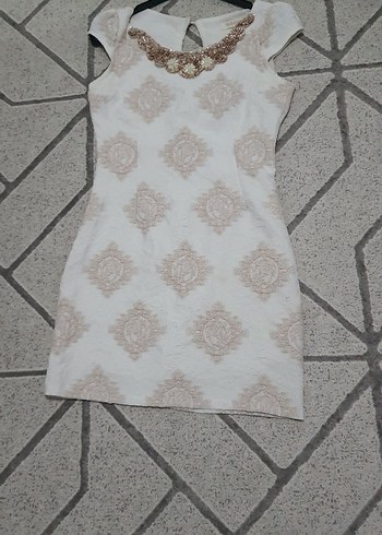 İşlemeli Detaylı mini Elbise - Görsel 5