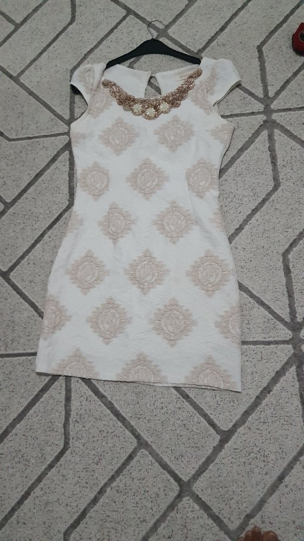 İşlemeli Detaylı mini Elbise - Görsel 5