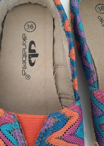 Renkli Bağcıksız Bohem Kadın Espadril - Görsel 6