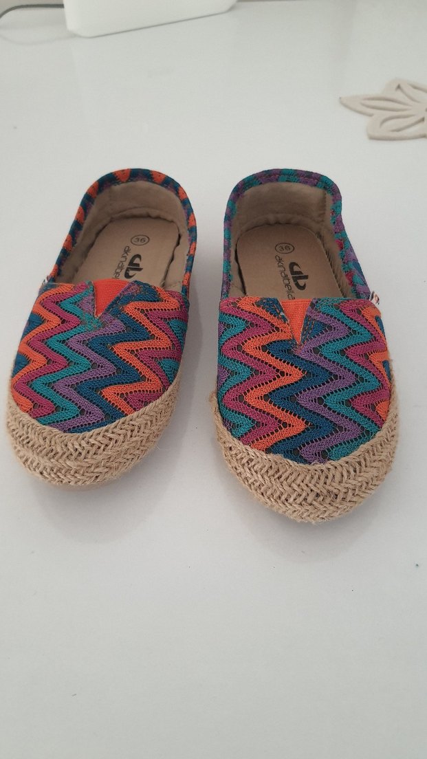 Renkli Bağcıksız Bohem Kadın Espadril - Görsel 3