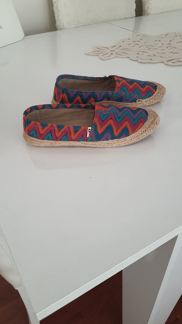 Renkli Bağcıksız Bohem Kadın Espadril - Görsel 2