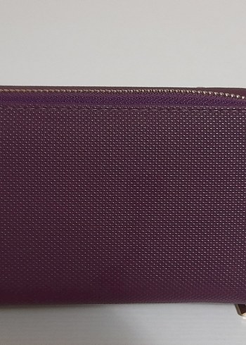 Mor Deri Kadın Cüzdanı - Fermuarlı - Görsel 9