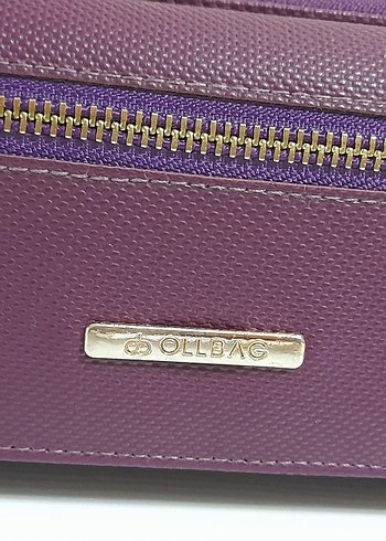 Mor Deri Kadın Cüzdanı - Fermuarlı - Görsel 3