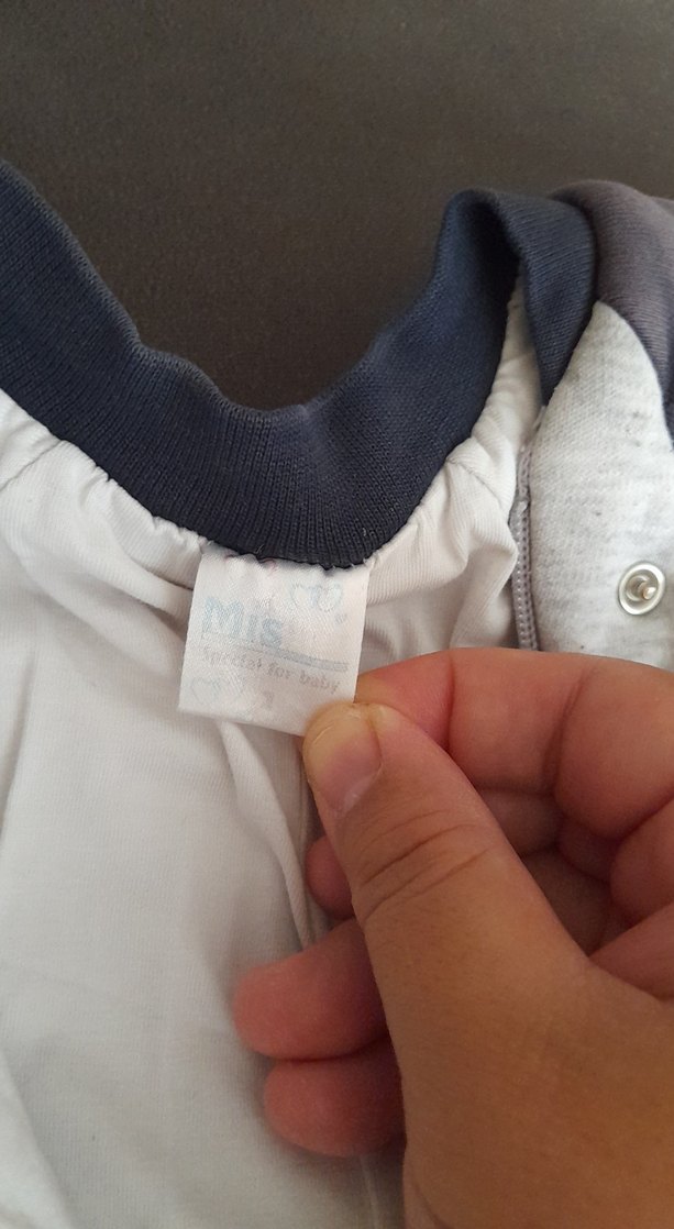 Gri Nakışlı Fermuarlı Bebek Tulumu - Görsel 5