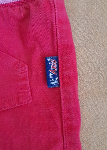 Mor Nakışlı Düğmeli Kız Pantolonu - Görsel 7