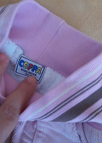 Mor Nakışlı Düğmeli Kız Pantolonu - Görsel 2