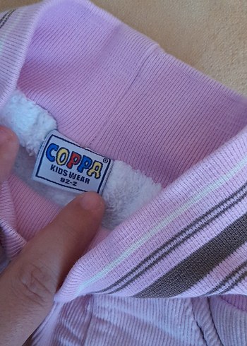 Mor Nakışlı Düğmeli Kız Pantolonu - Görsel 3