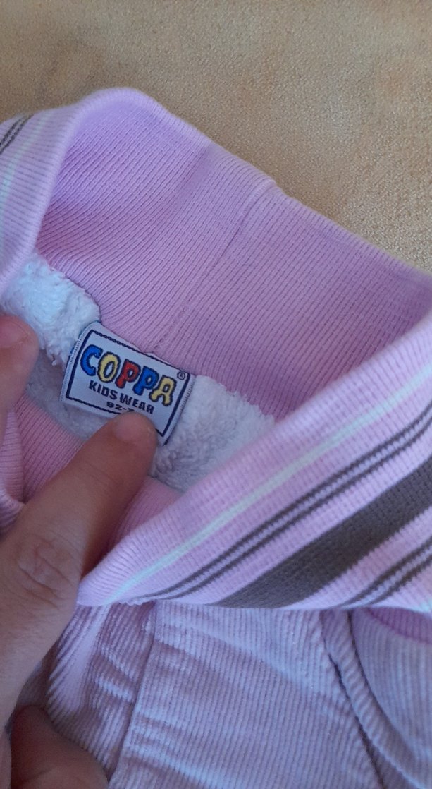 Mor Nakışlı Düğmeli Kız Pantolonu - Görsel 2