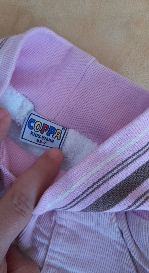 Mor Nakışlı Düğmeli Kız Pantolonu - Görsel 3