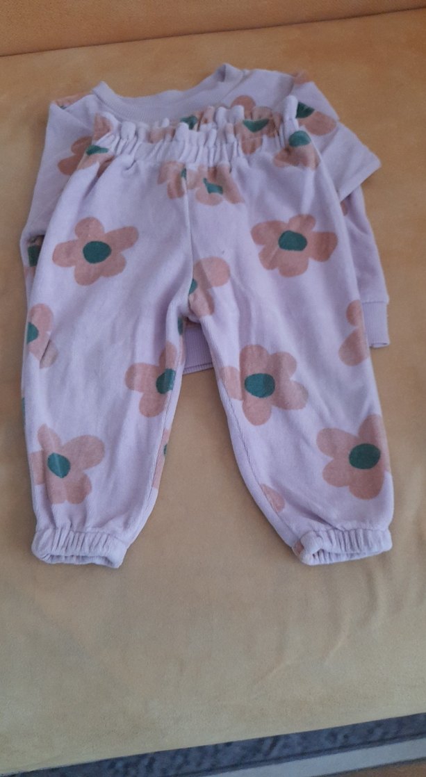 Pastel Çiçek Desenli Uzun Kollu Bebek Kız Takımı - Görsel 3