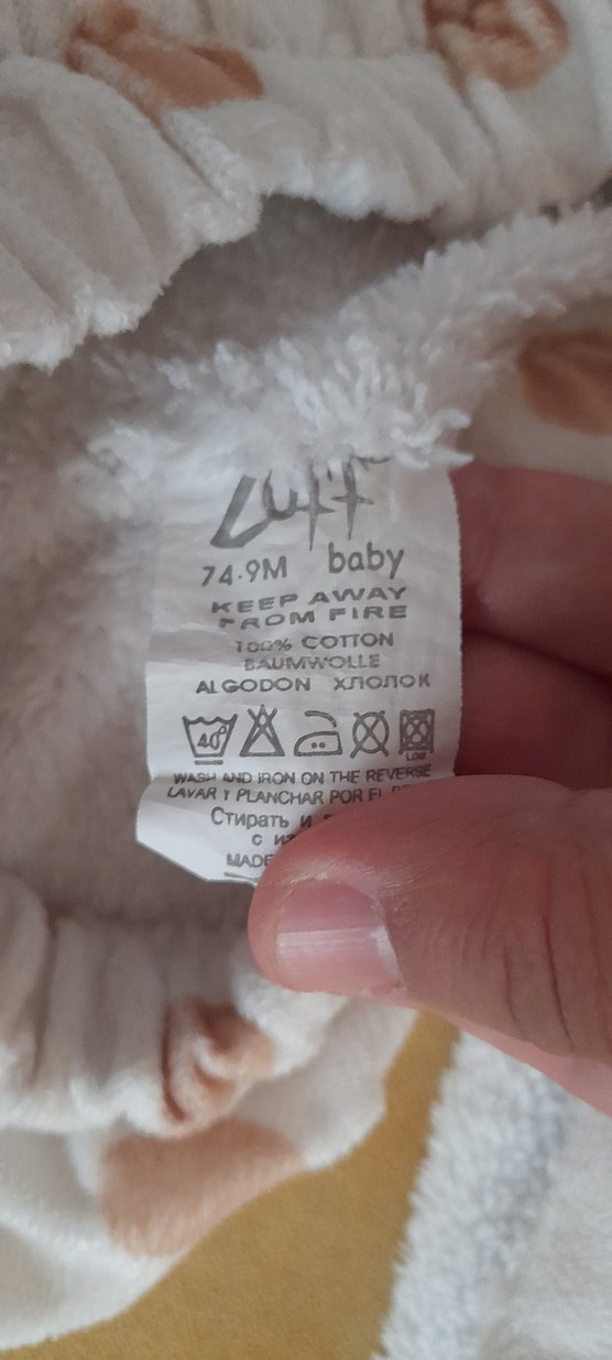 Bebek Beyaz Düğmeli Uzun Kollu Takım - Görsel 3