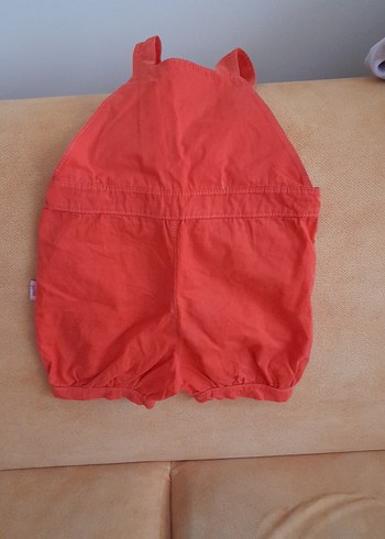 Kız Çocuk Nakışlı Kırmızı Askılı Tulum - Görsel 3