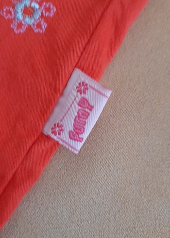 Kız Çocuk Nakışlı Kırmızı Askılı Tulum - Görsel 4