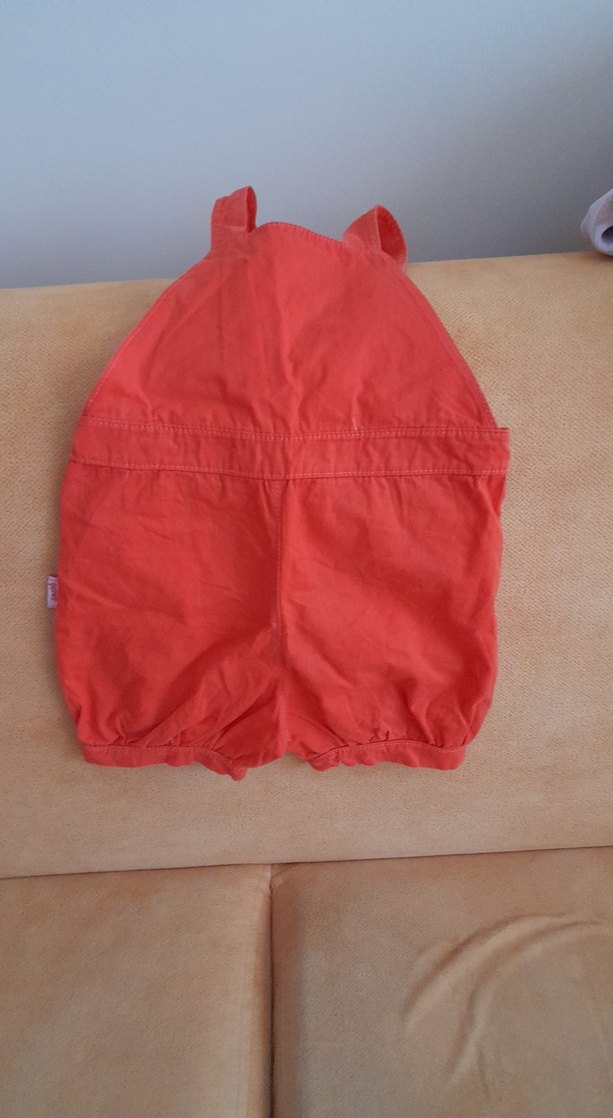 Kız Çocuk Nakışlı Kırmızı Askılı Tulum - Görsel 3