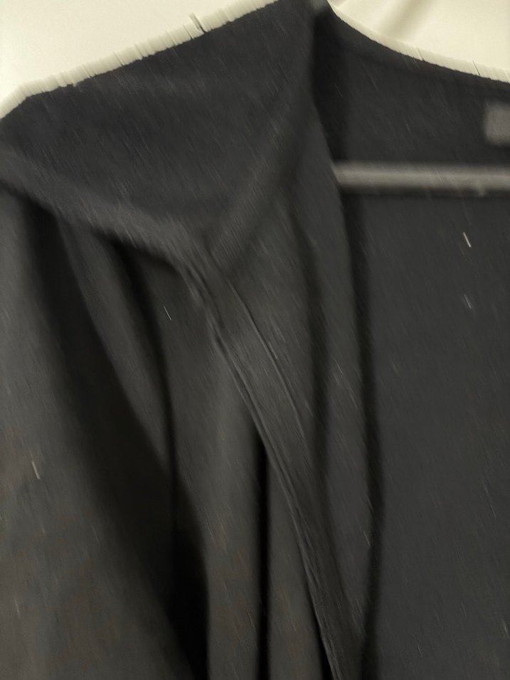 Siyah Midi Boy Salaş Hırka - Görsel 4