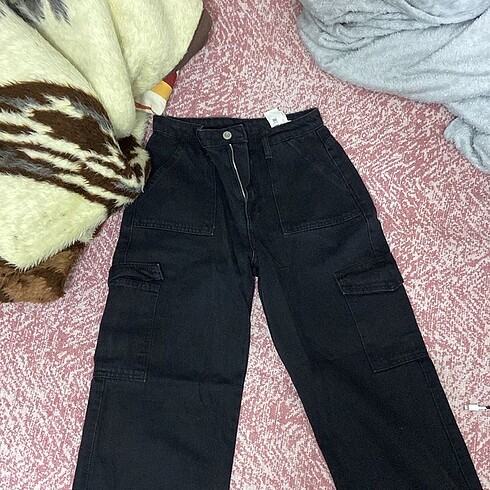 xs Beden kargo wide leg jean