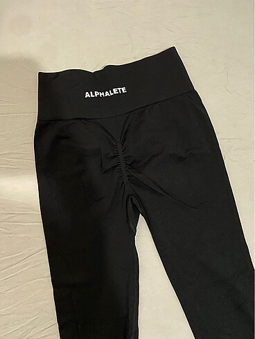 Alphalete büzgülü siyah tayt