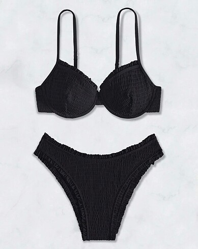 Shein siyah bikini takımı