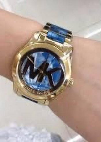 Kadın Mavi Kayışlı Michael Kors Saat