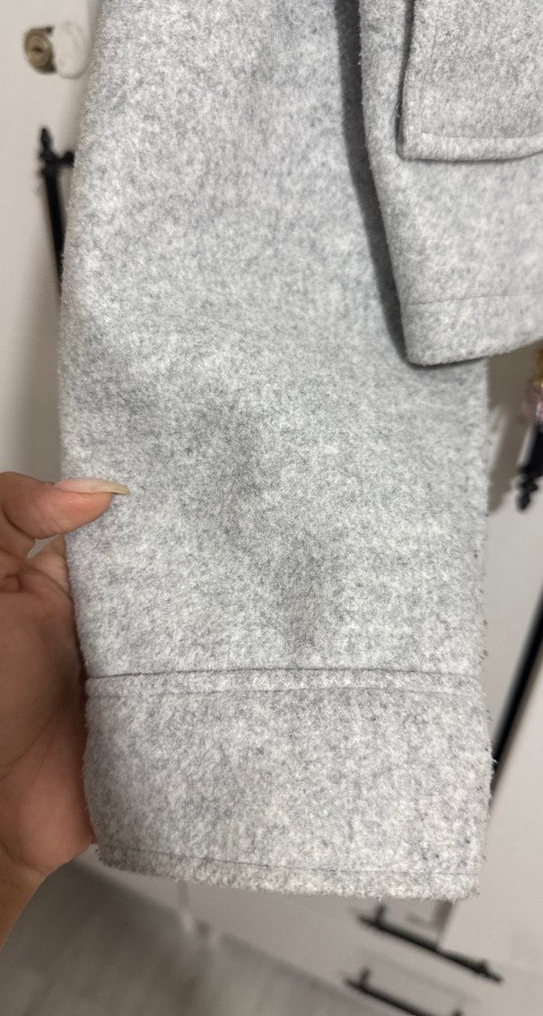 Gri Düğmeli Mini Kadın Ceket - Görsel 2