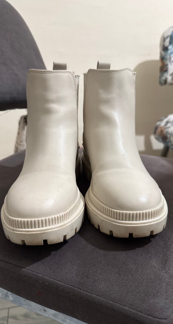 Beyaz Platform Topuklu Kadın Bot - Görsel 2