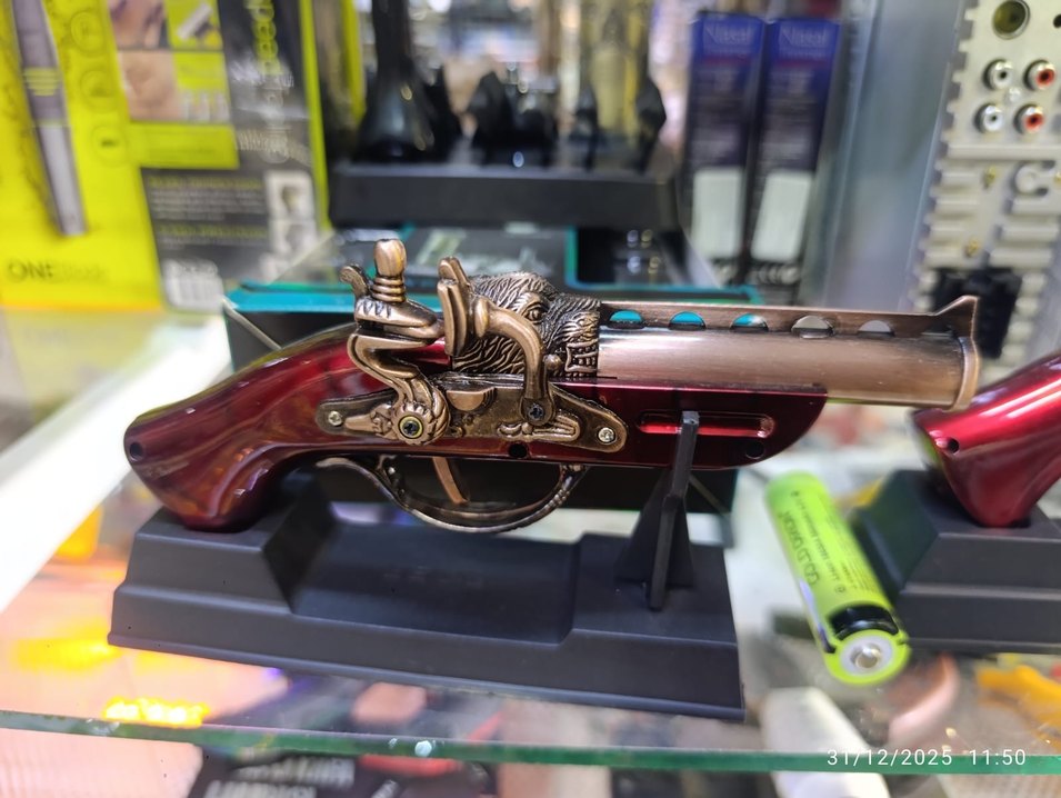 Bordo Renkli Klasik Görünümlü Oyuncak Tüfek - Görsel 2