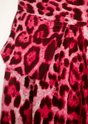 Bershka Renkli Pileli Bohem Kadın Pantolon