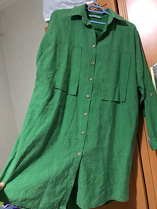 s Beden Yeşil spor gömlek tunik