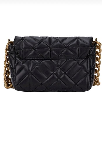 Zincir Detaylı Siyah Deri Kadın Çanta - Görsel 2