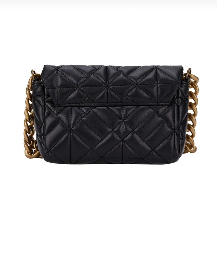 Zincir Detaylı Siyah Deri Kadın Çanta - Görsel 2