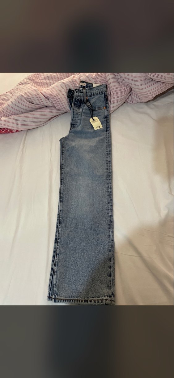Yüksek Bel Açık Mavi Denim Jean — görsel 4/5