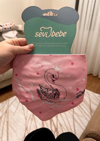 Pembe Baskılı Bebek Mama Önlüğü - Görsel 5