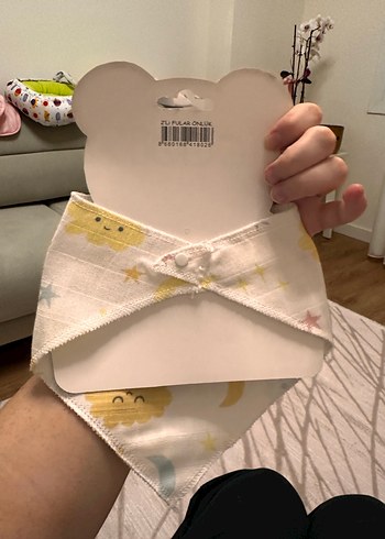 Pembe Baskılı Bebek Mama Önlüğü - Görsel 4