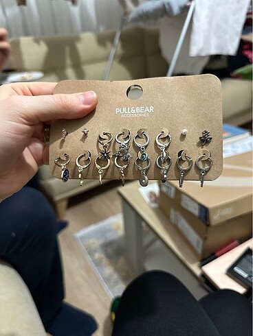Beden beyaz Renk Pull and bear çoklu küpe