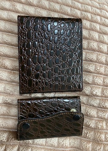 Kahverengi Yılan Derisi Desenli Erkek Cüzdanı - Görsel 4