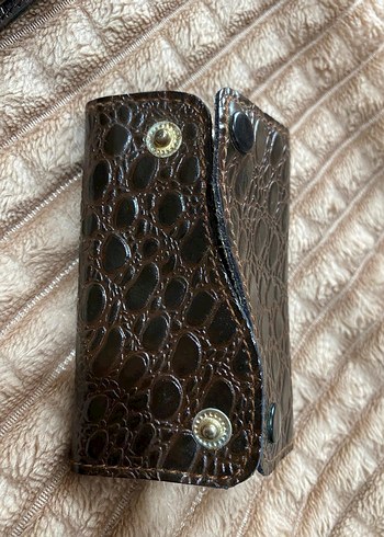 Kahverengi Yılan Derisi Desenli Erkek Cüzdanı - Görsel 3