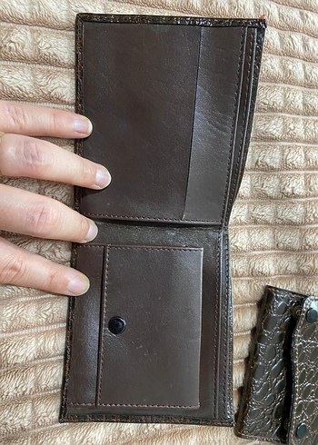 Kahverengi Yılan Derisi Desenli Erkek Cüzdanı - Görsel 2