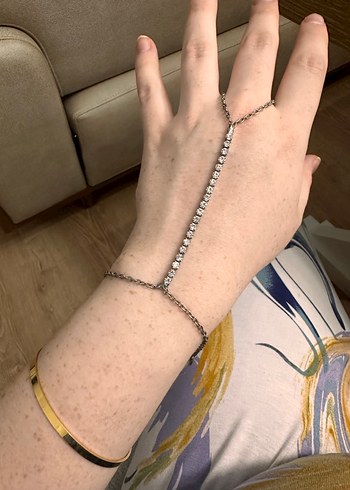 Turkuaz Yılan Desenli Zincir Detaylı - Görsel 3