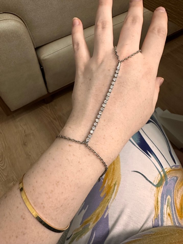 Turkuaz Yılan Desenli Zincir Detaylı - Görsel 3