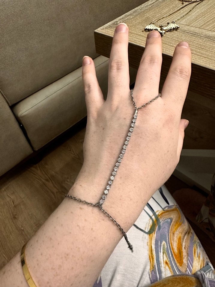 Turkuaz Yılan Desenli Zincir Detaylı - Görsel 4