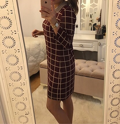 Yargıcı Yargıcı Ekoseli Elbise
