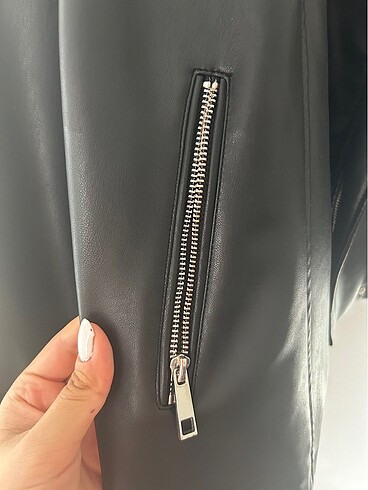 Mango Mango oversize deri ceket