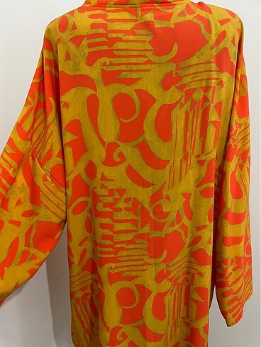 44 Beden çeşitli Renk Oversize turuncu sarı viskon kimono pareo kaftan abaya