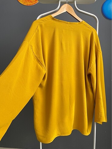 Diğer Hardal rengi bağcıklı pinterest kimono bağlama detaylı fiyonklu