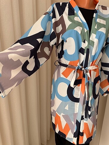 Kimono pareo kaftan abaya plaj elbisesi plajlık kimona 34 36 38  - Görsel 2