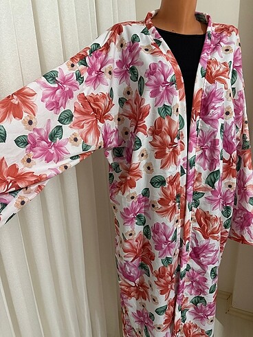 universal Beden Kimono pareo kaftan abaya sabahlık kimona pembe çiçekli çiçek de