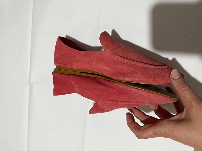 Mango Mango şeker pembe süet loafer 41 numara