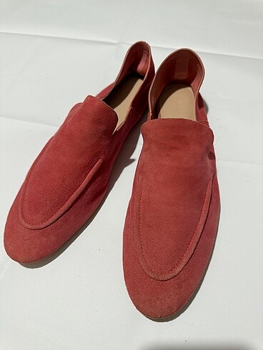 Mango şeker pembe süet loafer 41 numara