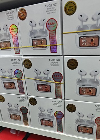 Beyaz Kablosuz Ekranlı kulaklık ancli - Görsel 2